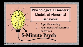 Psychological Disorders Models of Abnormal Behaviour [upl. by Kreegar]