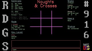 Random DOS Game Show 916 Noughts amp Crosses 2005 [upl. by Ajnot]