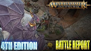 4th Ed Age of Sigmar Battle Report  Stormcast Eternals vs Kruleboyz [upl. by Lehpar]