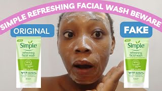 FAKE ALERT 🚨  SIMPLE REFRESHING FACE WASH  HOW IDENTIFY FAKE ORIGINAL  PLEASE BEWARE [upl. by Marcie227]