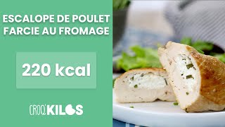 Escalope de poulet farcie au fromage  CroqKilos [upl. by Aziza]