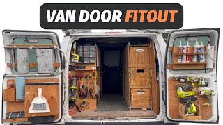 Handyman Work Van BUILD  Part 5 DOOR RACKING Step By Step [upl. by Sparke]