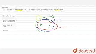 According to sommerfeld  an electron revolves round a necleus in [upl. by Torry]