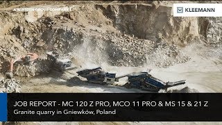 KLEEMANN MC 120 Z MCO 11 PRO MS 15 Z MC 120 Z PRO amp MS 21 Z crushing granite in Poland [upl. by Vastah]