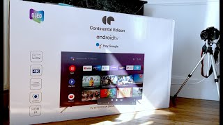 Unboxing Téléviseur 4k QLED Continental Edison [upl. by Hammel]