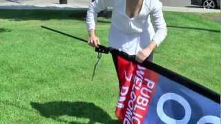 How to Set Up a Feather Banner or Flag Banner [upl. by Bertha]