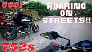 Benelli 600i 🔥 Benelli 752s 😱 On The Streets Together crazy sound RevNepal [upl. by Pirbhai352]