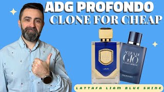 A Fresh BANGER from Lattafa  Lattafa Liam Blue Shine Review a Very Nice Clone of ADG Profondo [upl. by Arakal]