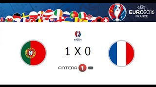 PORTUGAL 0 X 0 FRANCE 1X0 AET  EUROPEAN CHAMPIONSHIP 2016  RELATO ANTENA 1 [upl. by Hirsh]