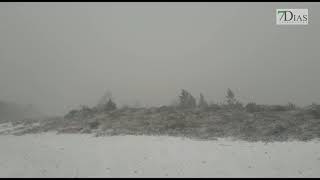 NIEVA EN ESTE MOMENTO A 50 MINUTOS DE BADAJOZ [upl. by Novled603]