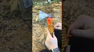 Protect Your Axe from Breaking with Rope  Simple and Effective Method outdoorsurvival survival [upl. by Oicnoel]