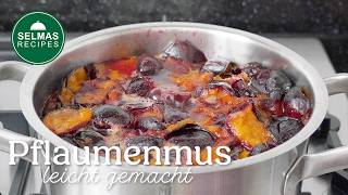 Pflaumenmus Rezept  Pflaumenmus Kochen  Powidl 🫙💯 [upl. by Enobe]