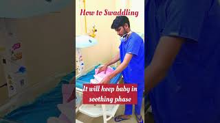 How to Swaddling youtubeshorts newbornbaby viralvideo newbornarrival ytshorts baby tips tipp [upl. by Olifoet]