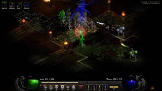 Diablo 2 Resurrected Summon Necro Vs Nightmare Meph Kelpie Snare Decrepify and Cold Perma SlowStun [upl. by Naivat]