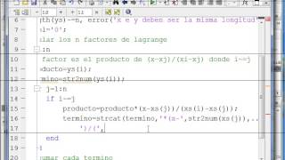 Metodo de Interpolacion de Lagrange Matlab [upl. by Shig]