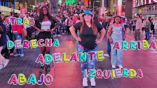 Izquierda derecha adelante atrás abajo arriba ➡️PELINA⬅️ Canción infantil bailando en new york [upl. by Aklam]