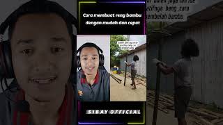 Cara cepat membuat reng dari bambu shortsviral [upl. by Caniff]