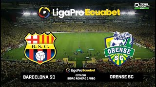 BARCELONA VS ORENSE LIGAPRO ECUABET FECHA 3 Narración En Vivo 90Minutos Radio TV [upl. by Ecienal194]