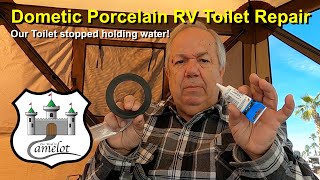 Our Toilet was leaking Dometic Porcelain RV Toilet seal replacement [upl. by Jutta827]