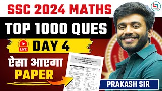 SSC 2024  Top 1000 Maths Questions  Day  04  All Exam Target By Prakash Sir [upl. by Naujd212]