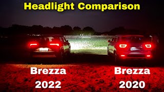 New Brezza Headlight Comparison with Old Brezza 🔥 [upl. by Ayotac]