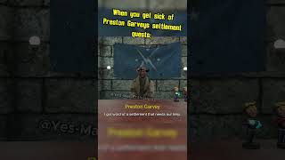 When you get sick of Preston Garveys settlement quests  Fallout 4 Memes fallout memes shorts [upl. by Zoldi]