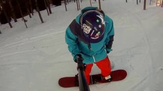 Snowboarding 101 How To quotSquot In A Day 25 Beginner Tutorial  JTurns [upl. by Einatsed]