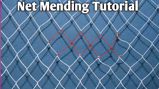 Net Mending Tutorial  Fishing Net Repair  Net Mending [upl. by Aeniah]