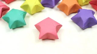 How to Make Lucky Paper Stars  Origami Lucky Star Tutorial [upl. by Cypro210]