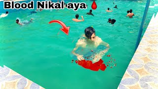 Fake Blood Prank on 100 Peoples in Pool 😱 Prank Gone Wrong 🥵 [upl. by Lundgren]