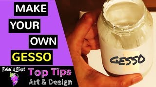 DIY gesso  save money and make your own gesso for acrylic painting [upl. by Greenman]