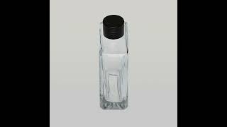 4 oz 120ml Square Clear Glass Bottle with Screwon Caps [upl. by Nnylireg227]