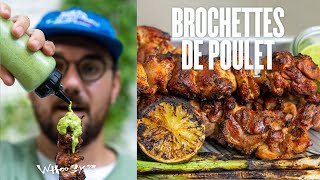 Les meilleures brochettes de poulet de votre vie  🐔🔥💚 BBQ  sauce aji verde [upl. by Chessy]