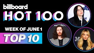 Billboard Hot 100 Top 10 Countdown for June 1 2024  Billboard News [upl. by Arevle]