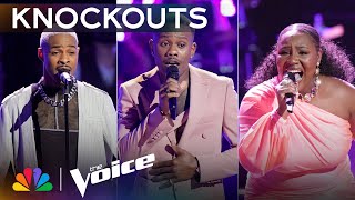 Mac Royals Taylor Deneen and Brandon Montel Give Unbelievable Knockout Performances  The Voice [upl. by Pippo]