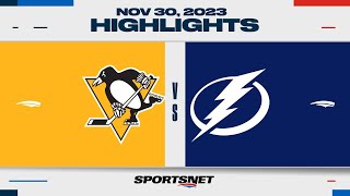 NHL Highlights  Penguins vs Lightning  November 30 2023 [upl. by Clabo353]