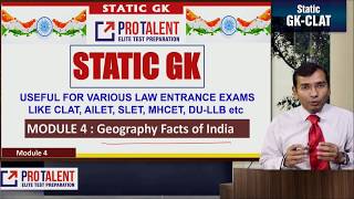 Static GK for CLAT I Module 4 Basic Geography of India [upl. by Giffer]