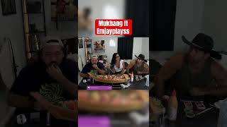 Emjay does a mukbang emjayplayss mizkif mukbang twitch shorts [upl. by Odell]