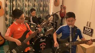 11yr old Rockin Triplets  Livin’ on a Prayer Bon Jovi cover [upl. by Erv]