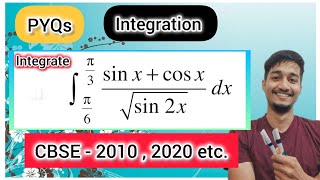 Q7  Integration sinx  cosx upon root sin 2x  Integration of sinx  cosx  rootsin2x [upl. by Randa]