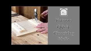 Hand Tool Woodworking QampA  Clenching Clinching Cut Nails [upl. by Gnouv477]