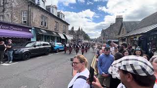 Pitlochry Highland Games Opening Parade Atholl Street September 9 2023 [upl. by Xuerd]