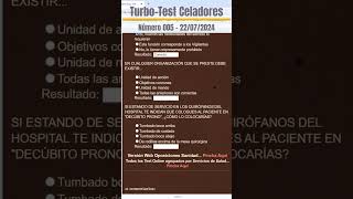 TurboTest CELADORES nº 005 22072024 [upl. by Ycul]