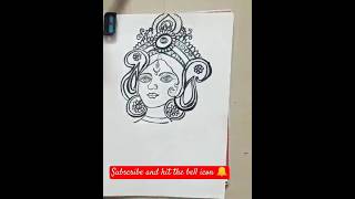 How to draw easy scathing Maa Durga drawing 🙏🙏shorts youtubeshorts drawing RituASingh [upl. by Amles]