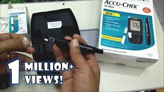 How to use Accu Chek Active Blood Glucose Monitoring system  Accu Chek Demonstration [upl. by Anas]