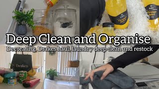 Deep Clean and Organise  decorating laundry grocery haul [upl. by Cioban]