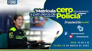 EnVivo quotMatrícula cero para aspirantes a patrulleros de Policíaquot [upl. by Nylcoj374]