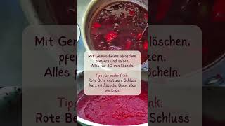 Vegane Rote Bete Suppe mit Gemüsechips gesunde Herbstküche von „Die See kocht“ [upl. by Esylla541]