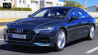 2019 Audi A7 Sportback Sedan Triton Blue Design Overview amp Driving Footage HD [upl. by Enyala]