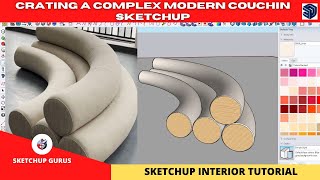 sketchup complex modelling  modern sofa design [upl. by Gracie]